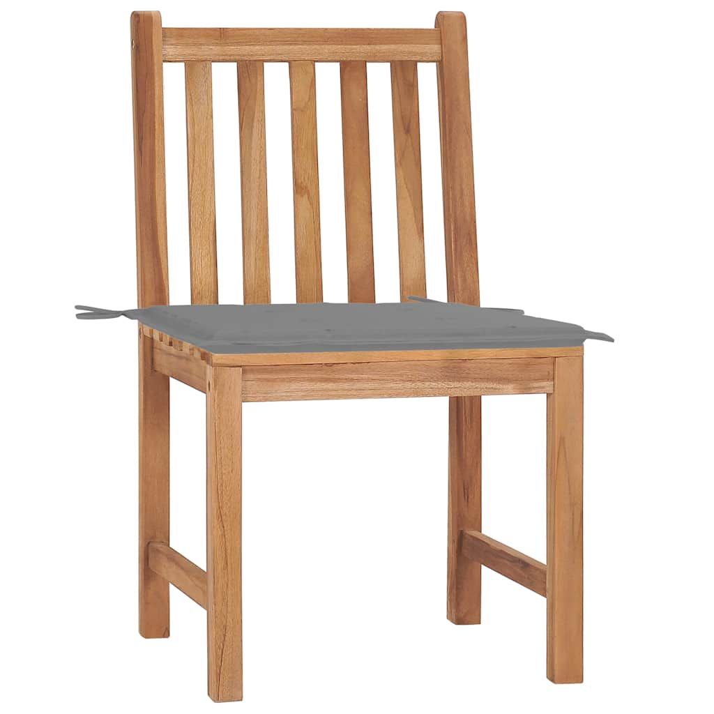 Sedie da Giardino 2 pz con Cuscini in Legno Massello di Teak vidaXL