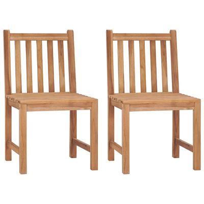 Sedie da Giardino 2 pz con Cuscini in Legno Massello di Teak vidaXL