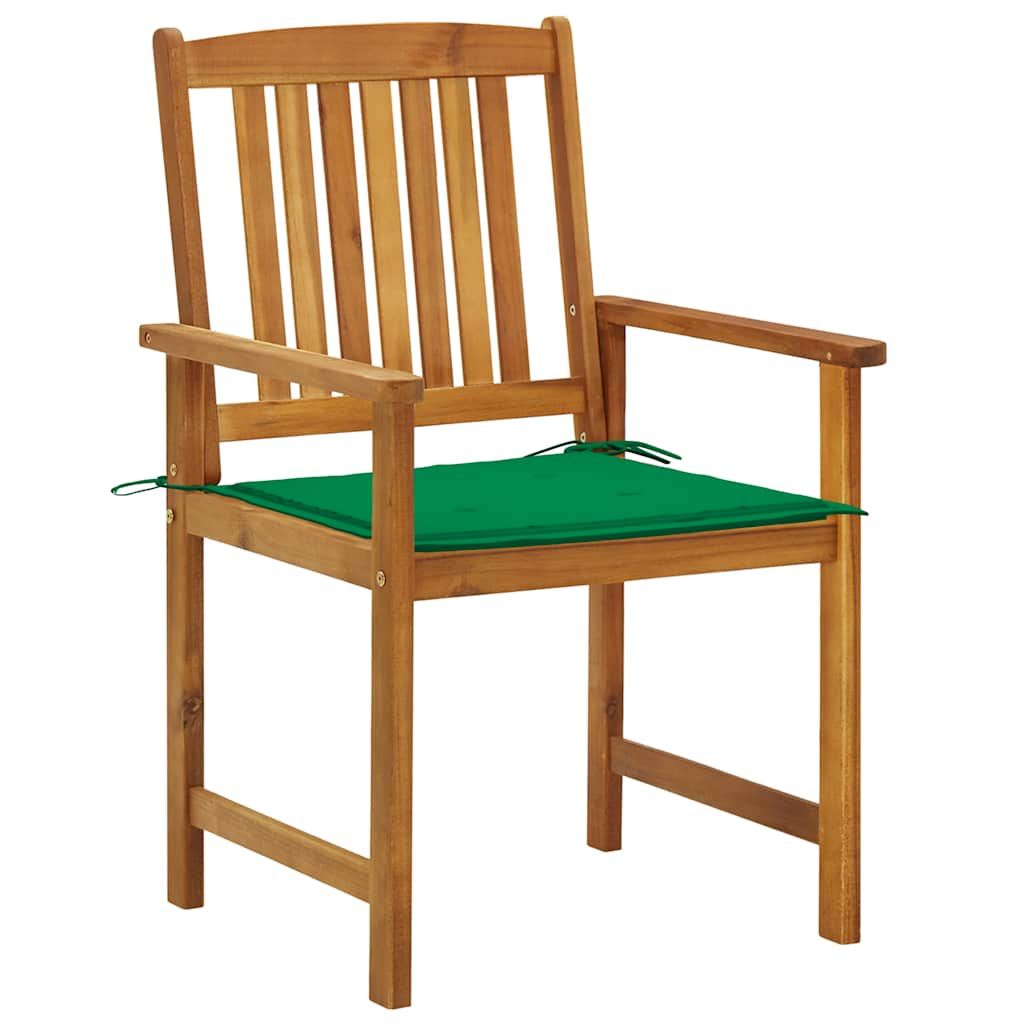 Sedie da Giardino con Cuscini 2 pz in Massello di Acacia vidaXL