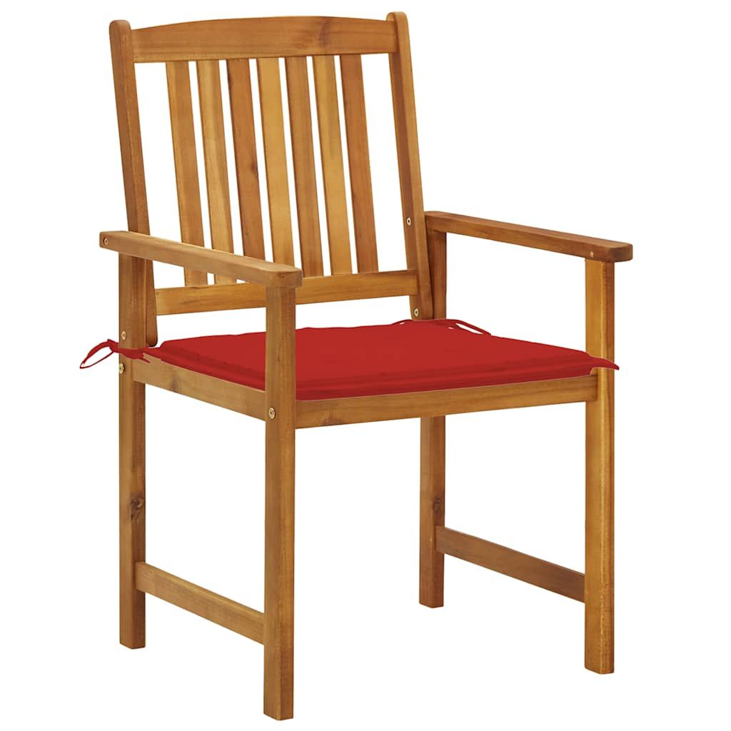 Sedie da Giardino con Cuscini 4 pz in Massello di Acacia vidaXL