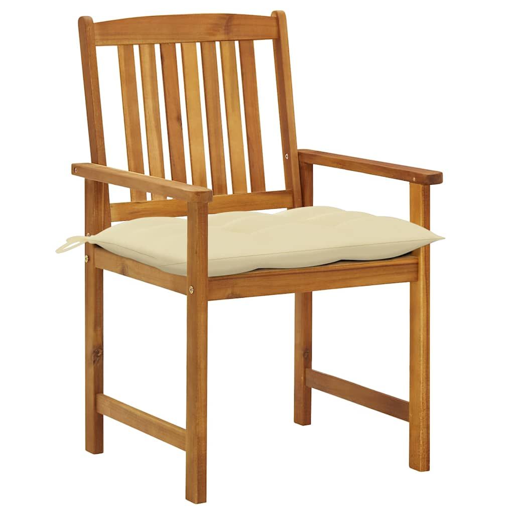 Sedie da Giardino con Cuscini 8 pz in Legno Massello di Acacia vidaXL