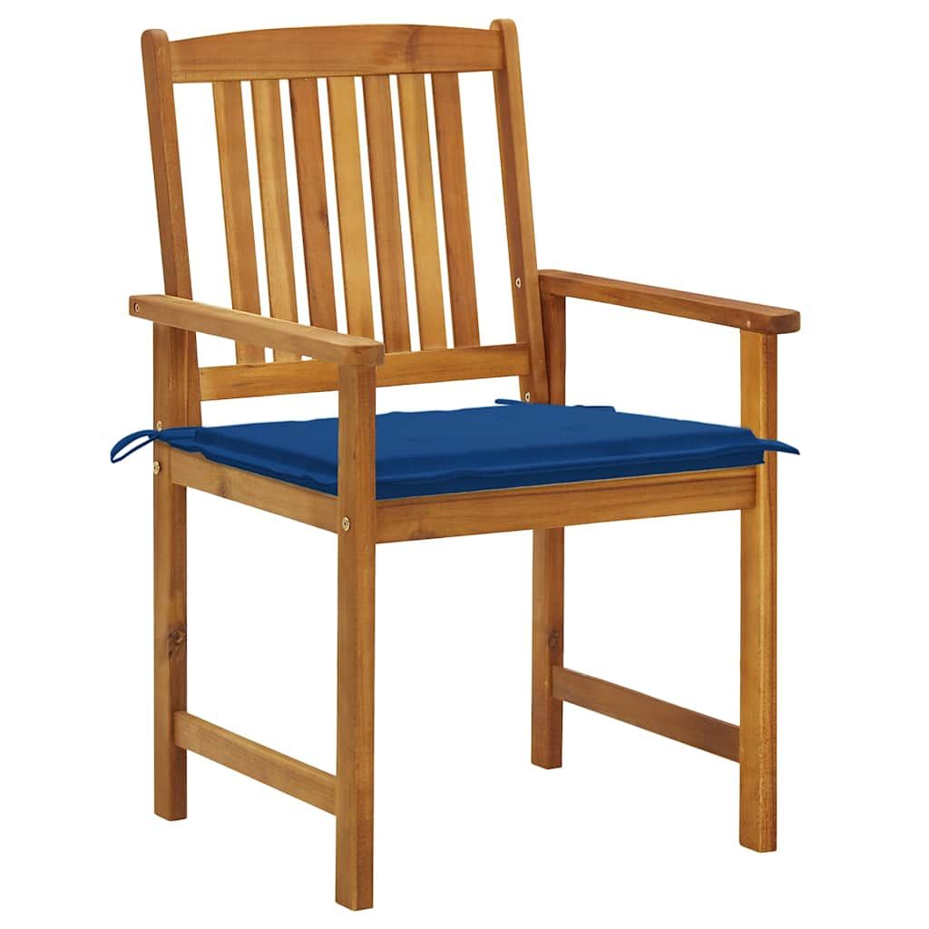 Sedie da Giardino con Cuscini 8 pz in Legno Massello di Acacia vidaXL