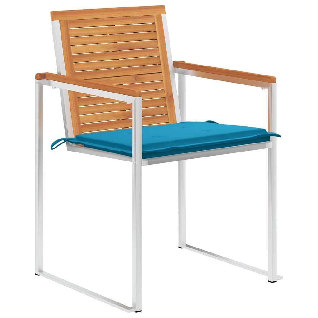 Sedie da Giardino con Cuscini 6 pz in Legno Massello di Acacia vidaXL
