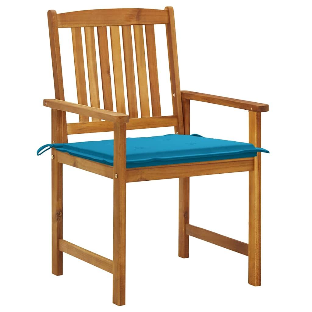 Sedie da Giardino con Cuscini 6 pz in Legno Massello di Acacia vidaXL