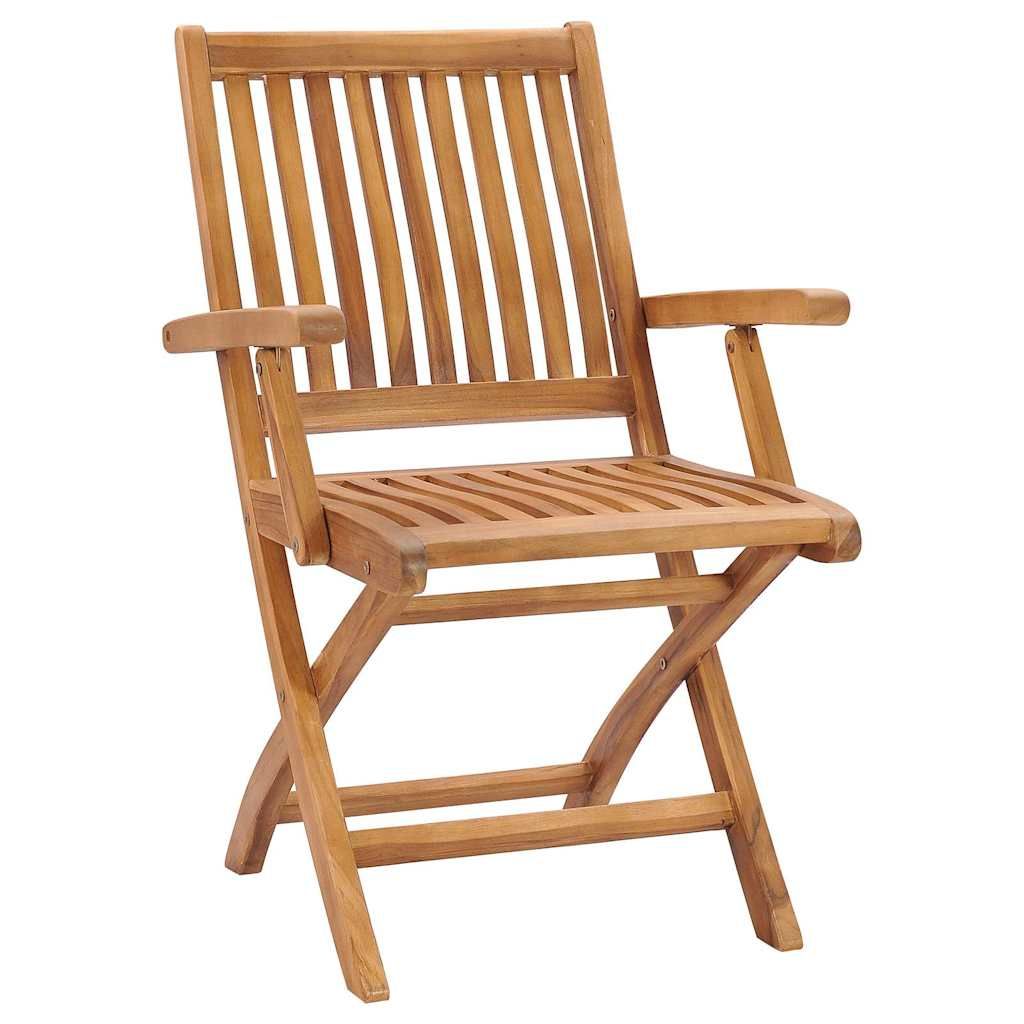 Sedie da Giardino Pieghevoli 6 pz in Legno Massello di Teak vidaXL