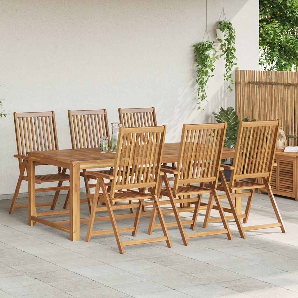 Sedie da Giardino Pieghevoli 6 pz in Legno Massello di Acacia vidaXL