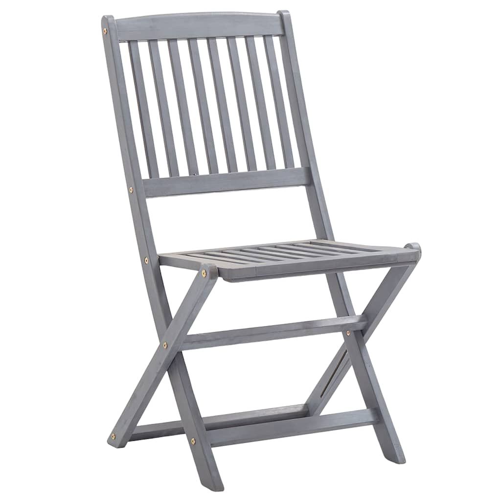 Sedie da Giardino Pieghevoli 8 pz in Legno Massello di Acacia vidaXL