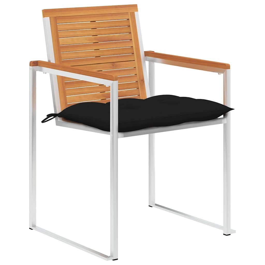 Sedie da Giardino con Cuscini 6 pz in Legno Massello di Acacia vidaXL