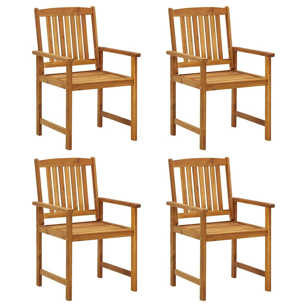 Sedie da Giardino con Cuscini 4 pz in Massello di Acacia vidaXL