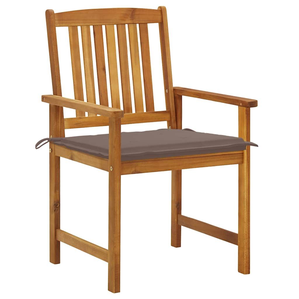 Sedie da Giardino con Cuscini 6 pz in Legno Massello di Acacia vidaXL