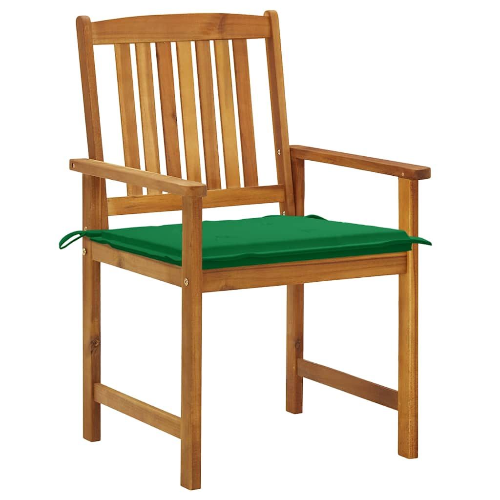 Sedie da Giardino con Cuscini 8 pz in Legno Massello di Acacia vidaXL
