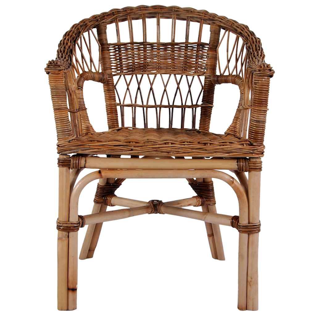 Sedia da Esterno in Rattan Naturale Marrone vidaXL