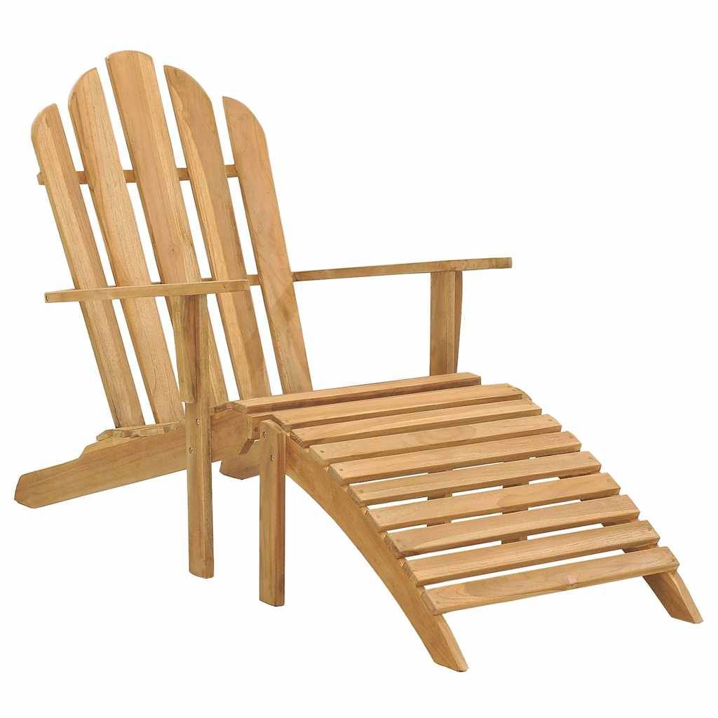 Sedie Adirondack con Poggiapiedi 2 pz in Legno Massello di Teak vidaXL