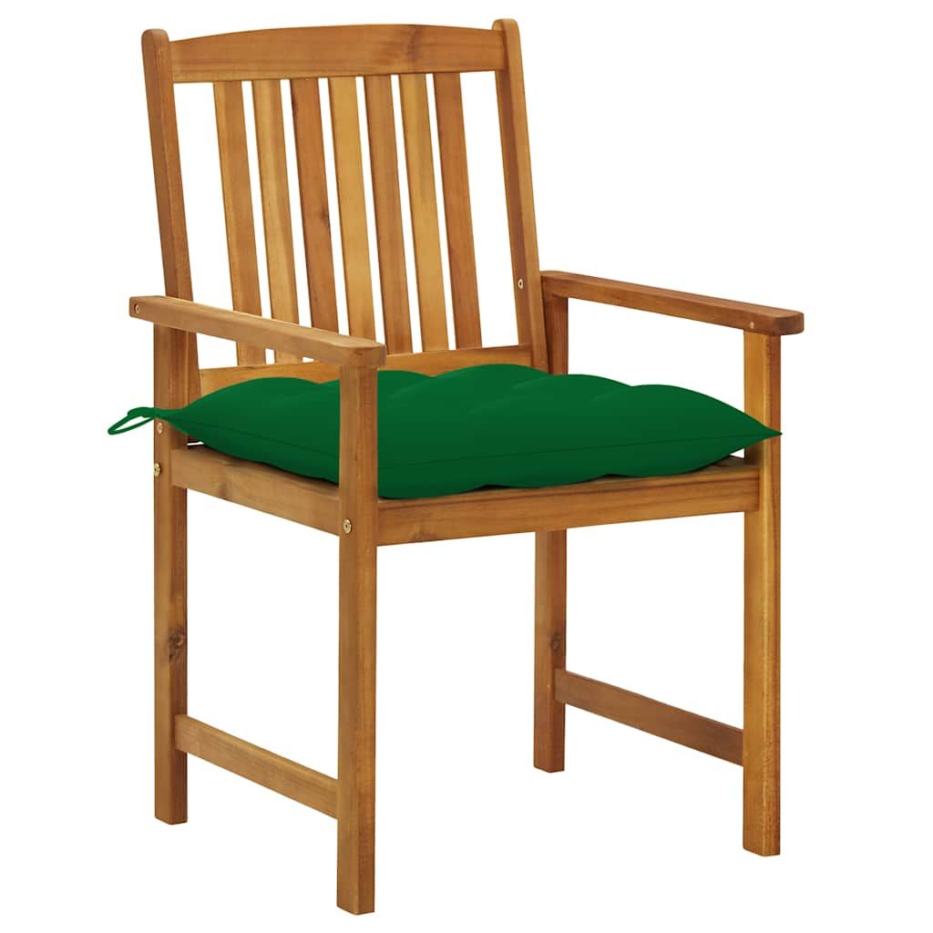 Sedie da Giardino con Cuscini 4 pz in Massello di Acacia vidaXL