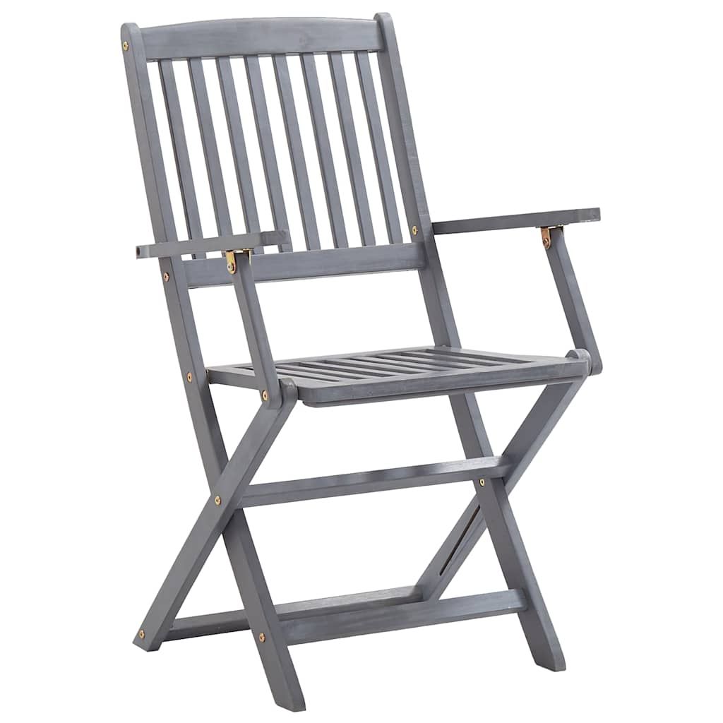 Sedie da Giardino Pieghevoli 8 pz in Legno Massello di Acacia vidaXL