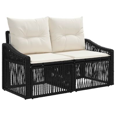 Set Divano da Giardino 8 pcs Nero polyrattan vidaXL