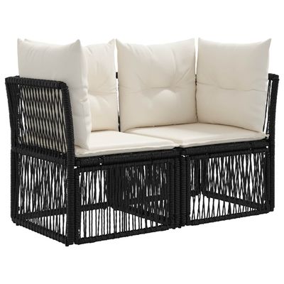 Set Divano da Giardino 13 pcs Nero polyrattan vidaXL