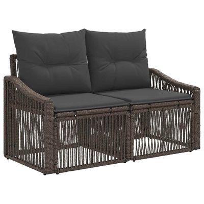 Set Divano da Giardino 9 pcs Grigio polyrattan vidaXL