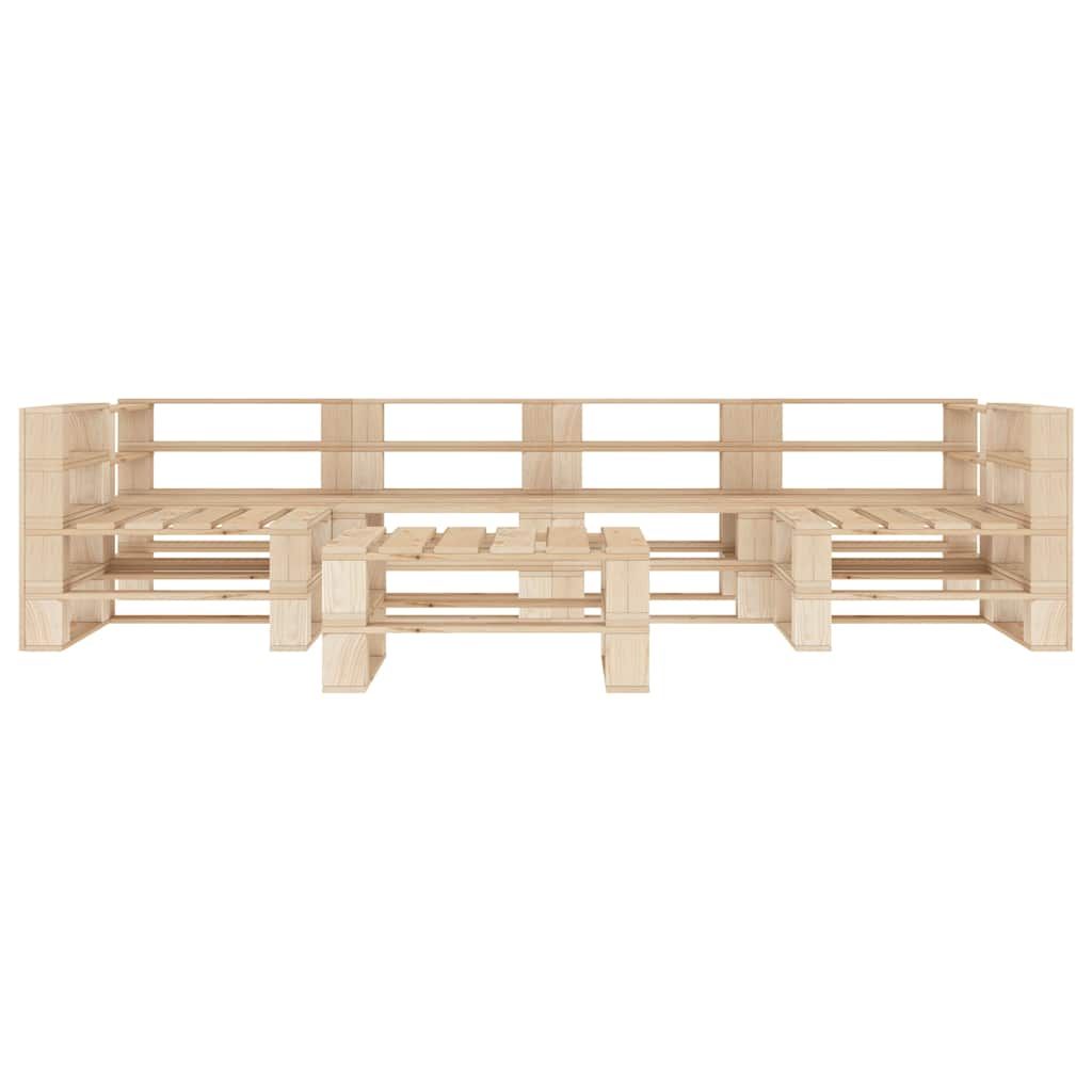 Set Divani da Giardino Pallet 7 pz in Legno vidaXL