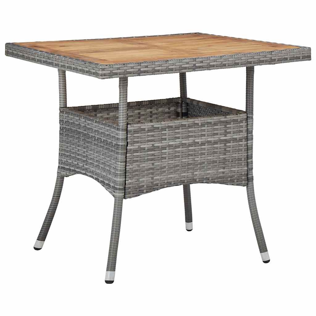 Set Mobili da Pranzo da Giardino 3 pz Grigio Polyrattan Acacia vidaXL