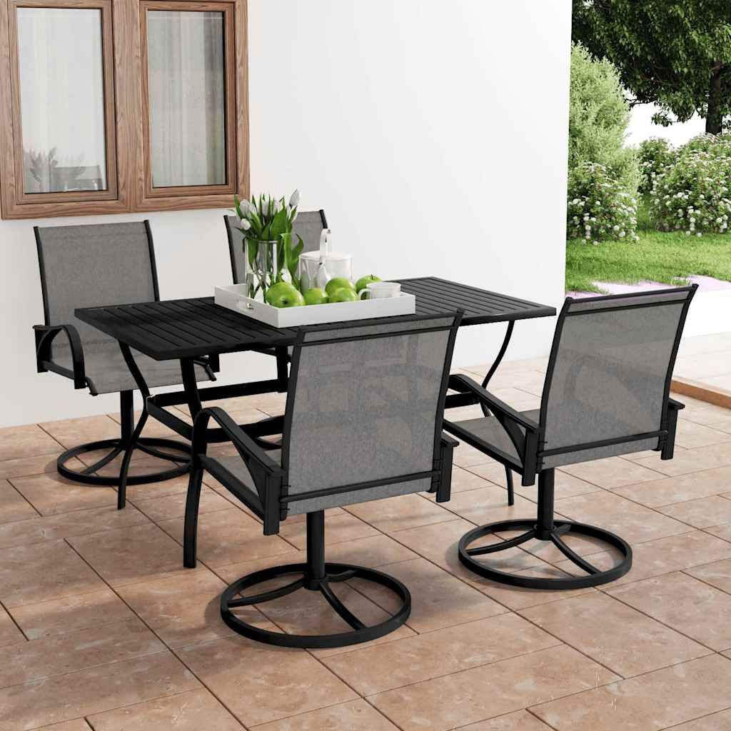 Set da Pranzo da Giardino 5 pz in Textilene e Acciaio vidaXL