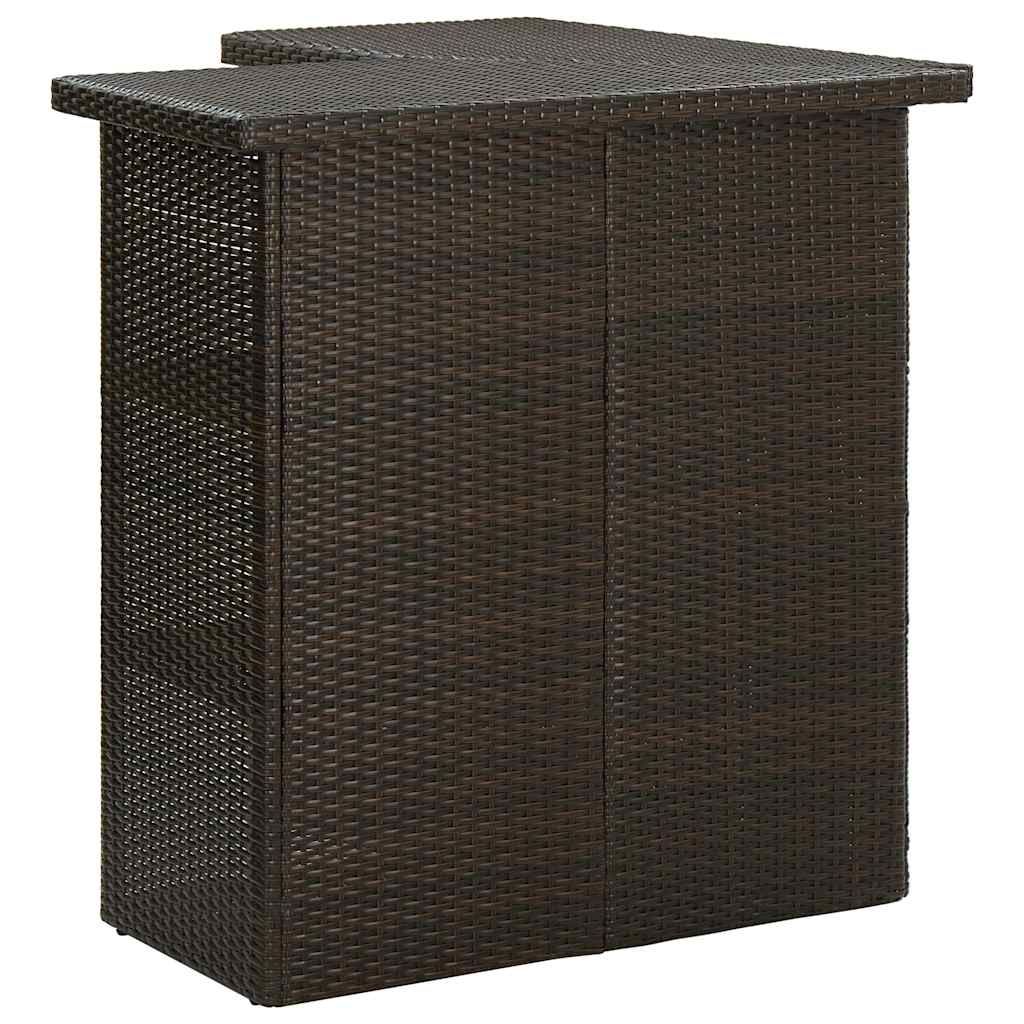 Set da Bar da Giardino 16 pz con Cuscini in Polyrattan Marrone vidaXL