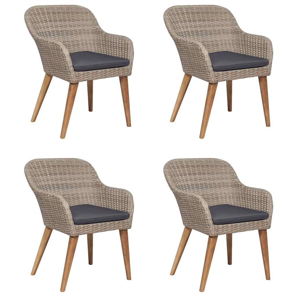 Set Mobili da Pranzo per Giardino 5 pz Marrone vidaXL