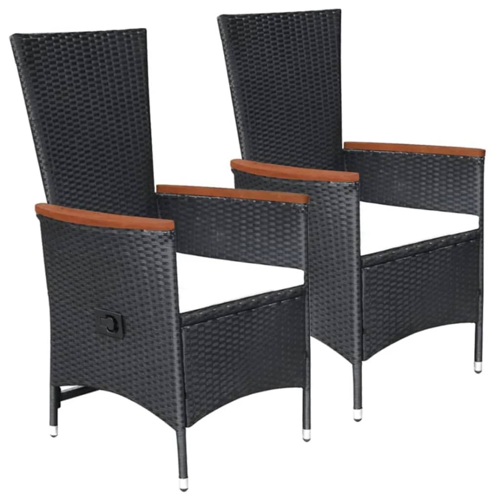 Set Mobili da Pranzo per Giardino 5 pz Nero vidaXL