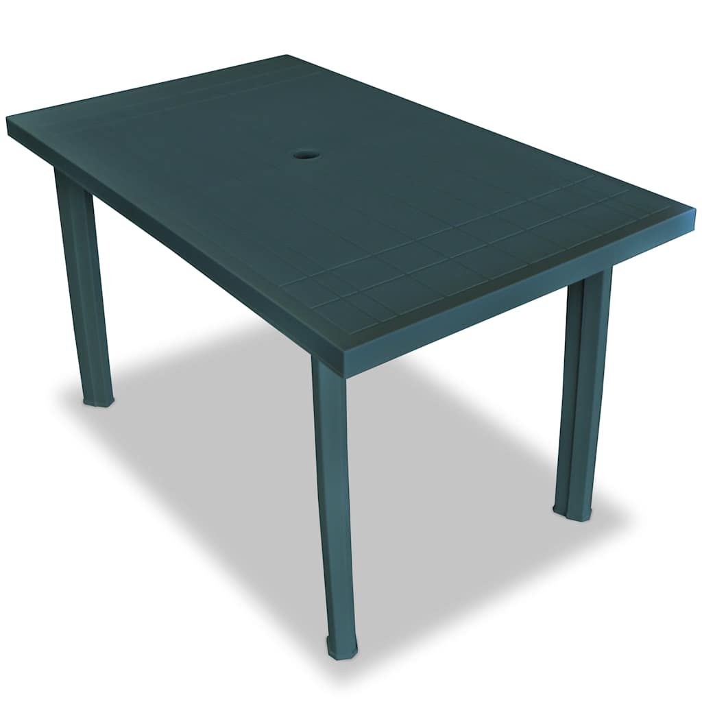 Set da Pranzo da Giardino 5 pz in Plastica Verde vidaXL