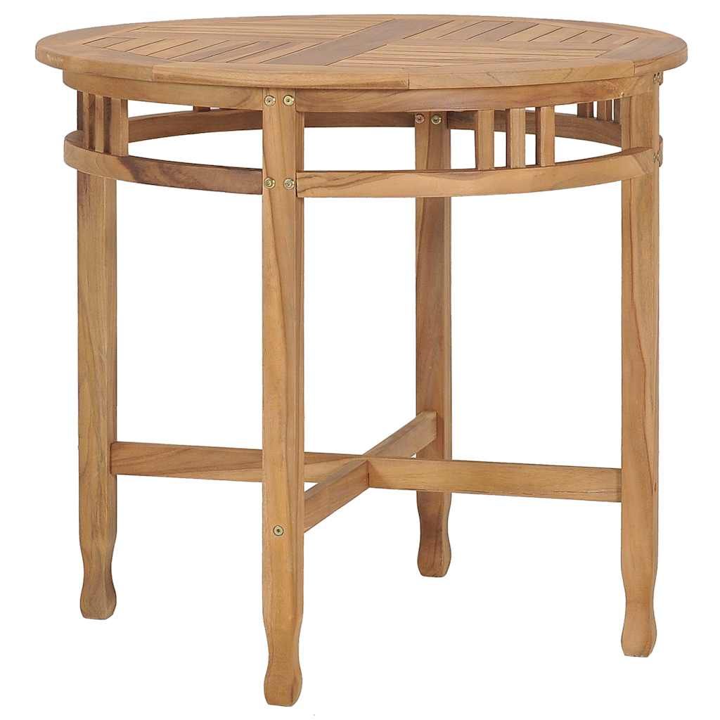 Set da Pranzo da Giardino 3 pz con Cuscini in Legno di Teak vidaXL