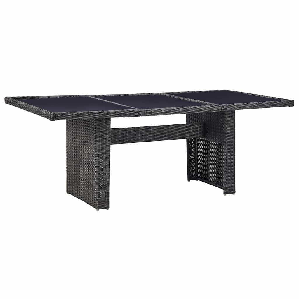Set da Pranzo da Giardino 9 pz in Polyrattan Nero vidaXL