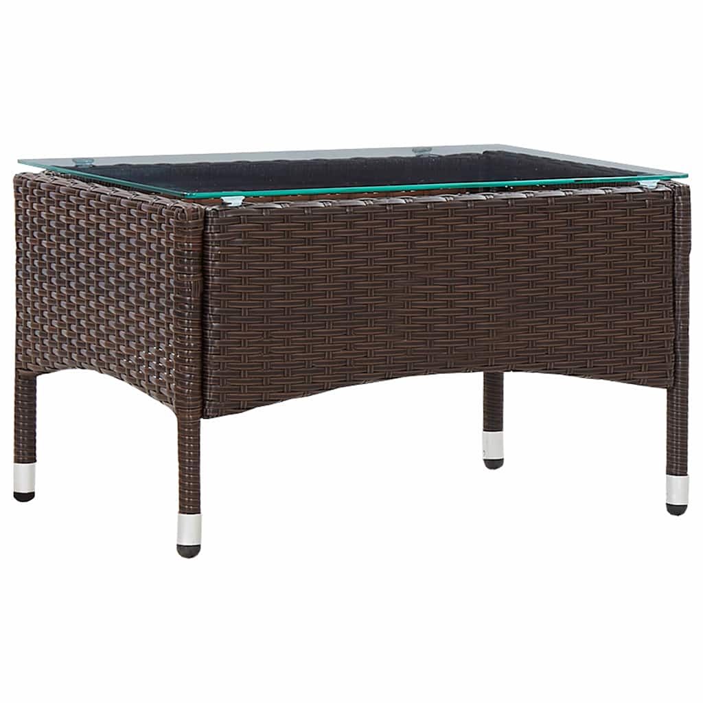 Set Divani da Giardino 2 pz con Cuscino in Polyrattan Marrone vidaXL