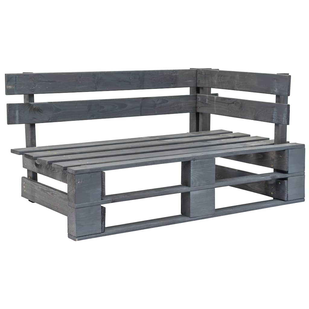 Set Divani in Pallet con Cuscini 6 pz in Pino Impregnato Grigio vidaXL