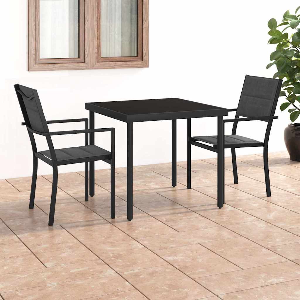 Set da Pranzo da Giardino 3 pz in Acciaio vidaXL