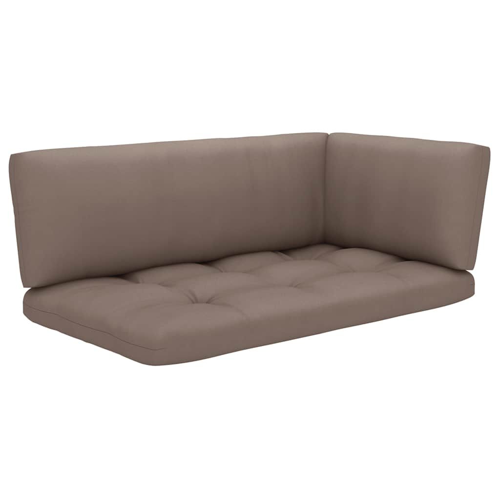 Set Divani in Pallet con Cuscini 6 pz in Pino Impregnato Grigio vidaXL