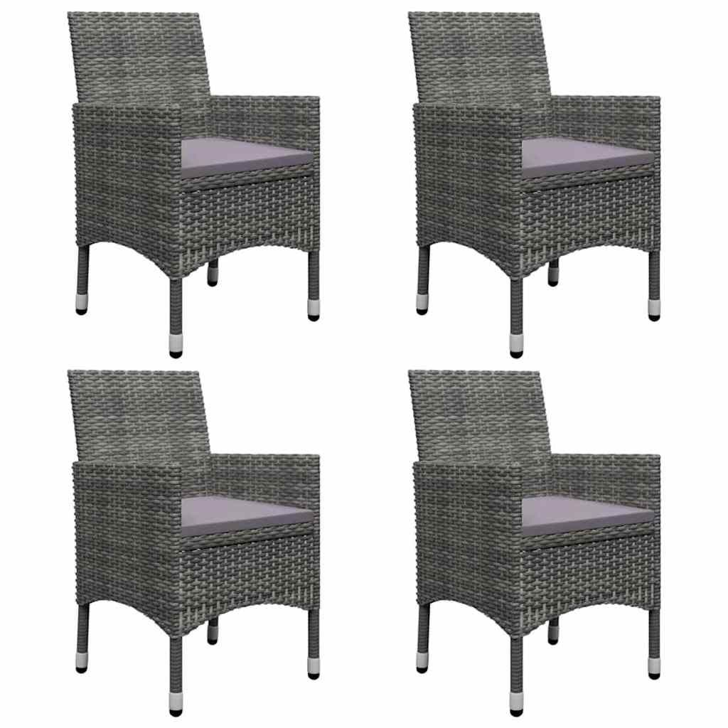 Set Mobili da Pranzo per Giardino 5 pz Grigio vidaXL