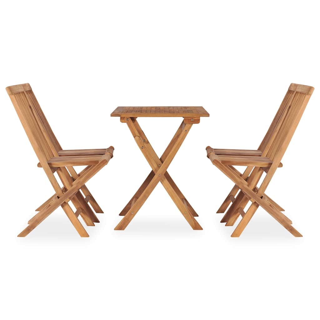 Set da Pranzo da Giardino 5 pz Pieghevole in Massello di Teak vidaXL
