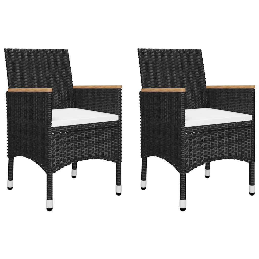 Set Mobili da Pranzo per Giardino 5 pz Nero vidaXL