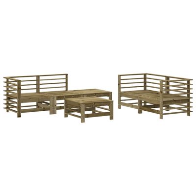 Set Salotto da Giardino 6 pz in Legno Impregnato di Pino vidaXL