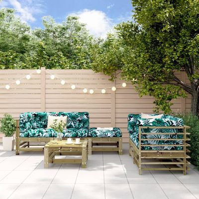 Set Salotto da Giardino 6 pz in Legno Impregnato di Pino vidaXL