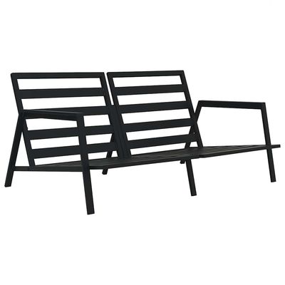 Set Divani da Giardino 4 pz con Cuscini Alluminio Grigio Scuro vidaXL
