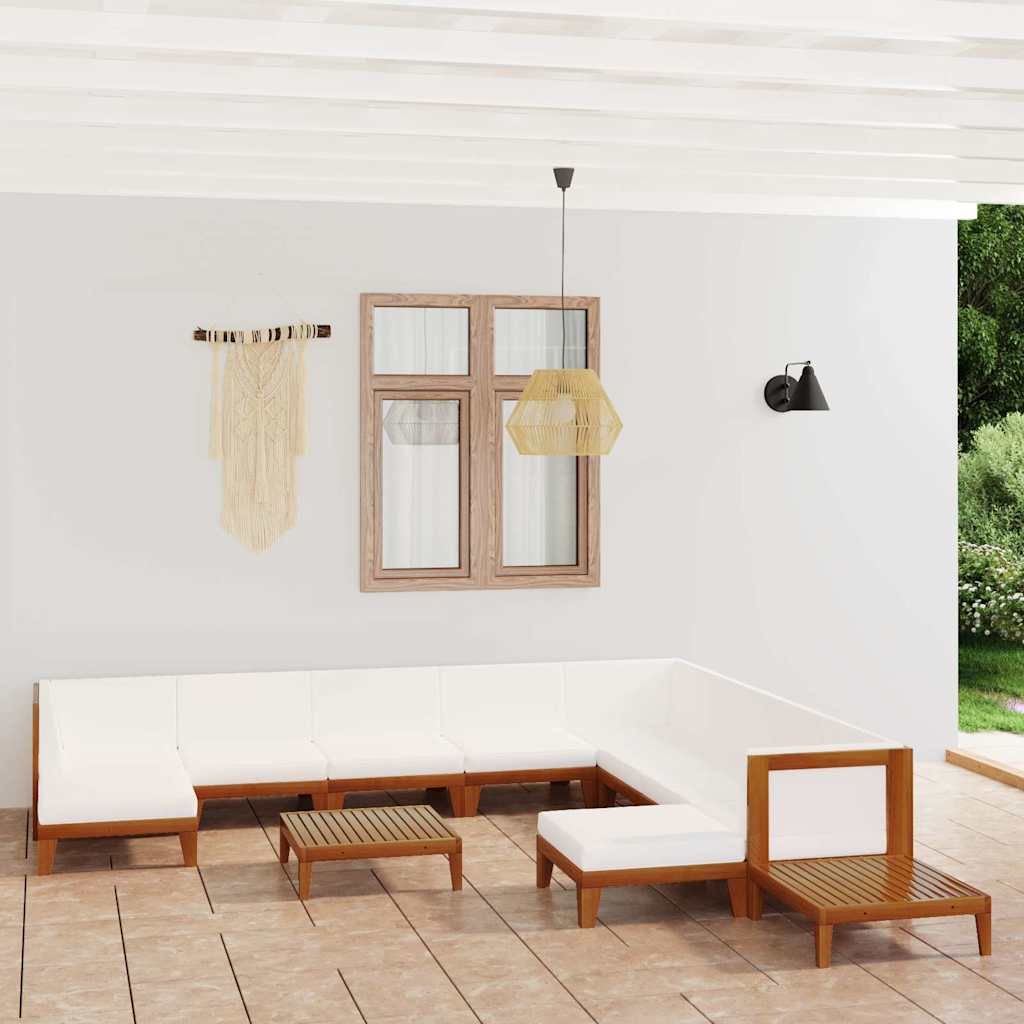 Set Divani da Giardino 12 pz con Cuscini in Massello di Acacia vidaXL