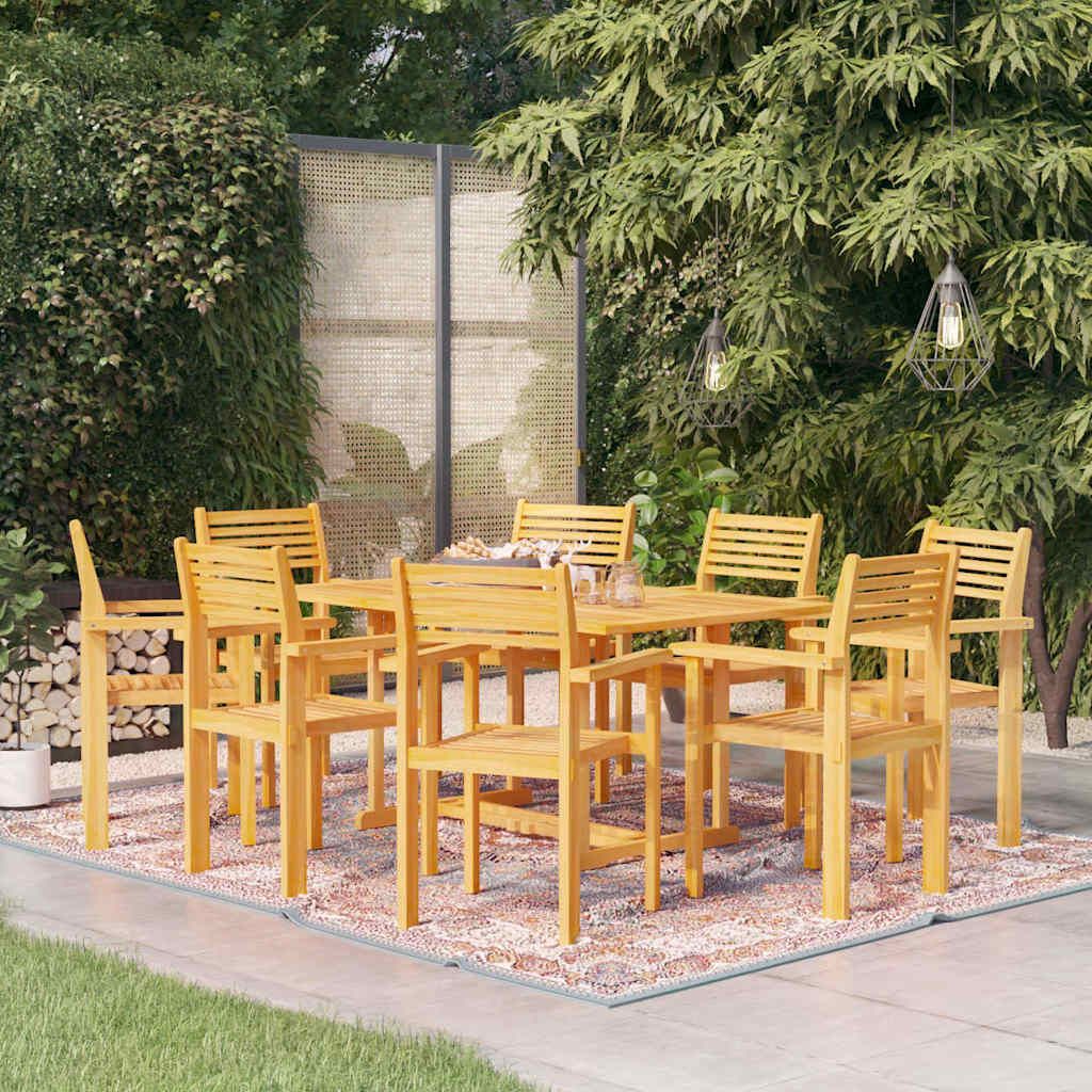 Set da Pranzo da Giardino 9 pz in Legno Massello di Teak vidaXL