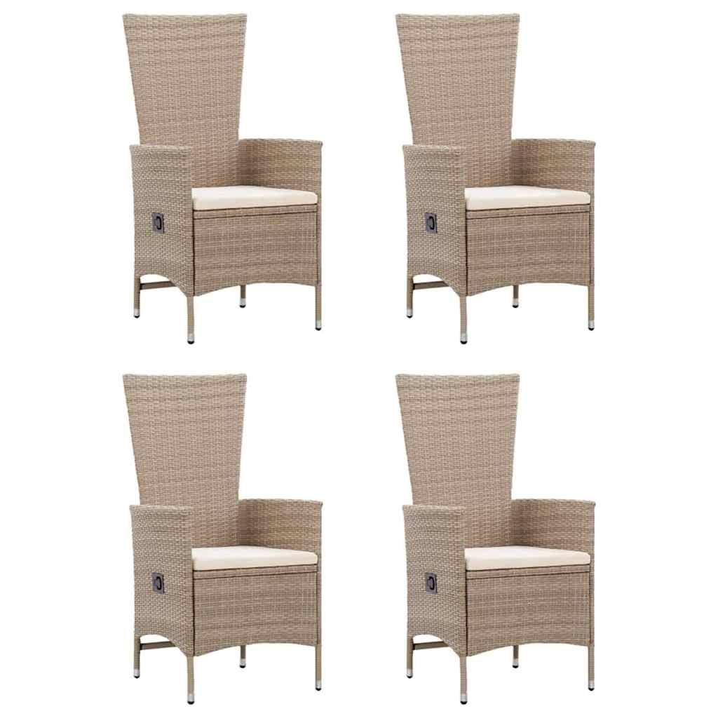 Set Mobili da Pranzo per Giardino 5 pz Beige vidaXL