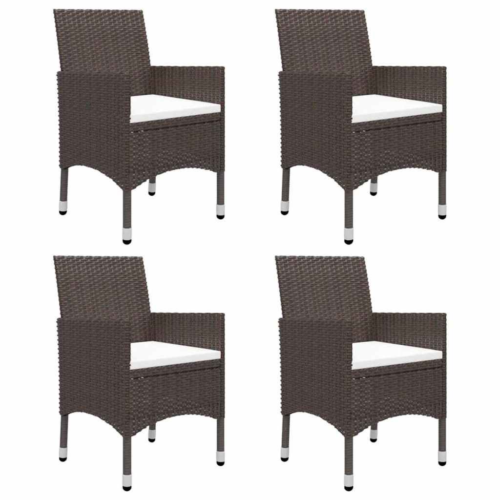 Set Mobili da Pranzo per Giardino 5 pz Marrone vidaXL
