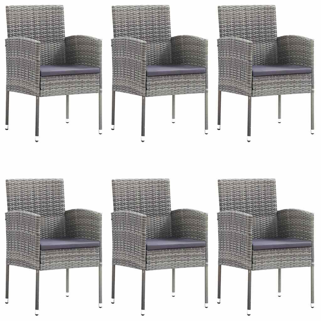 Set Mobili da Pranzo per Giardino 7 pz Grigio vidaXL