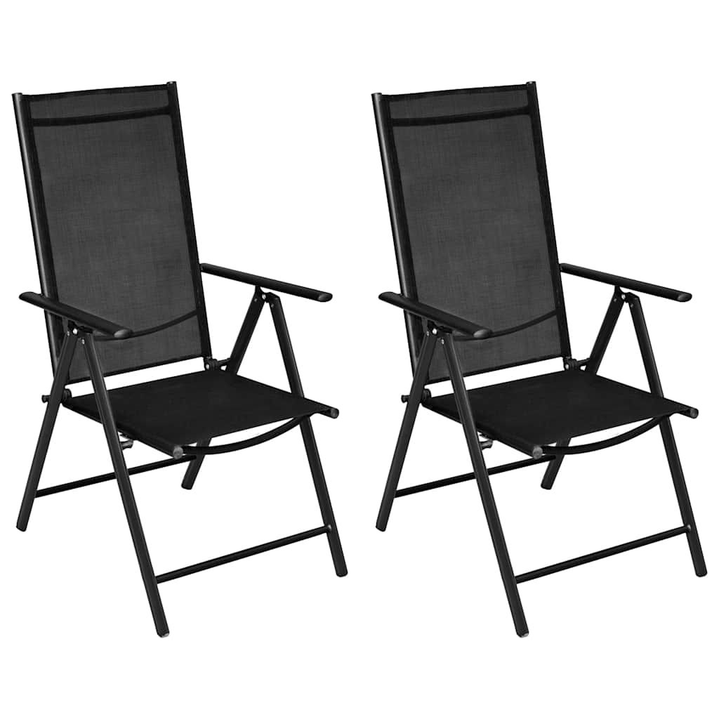 Set da Bistrot 3 pz in Alluminio e Textilene Nero vidaXL