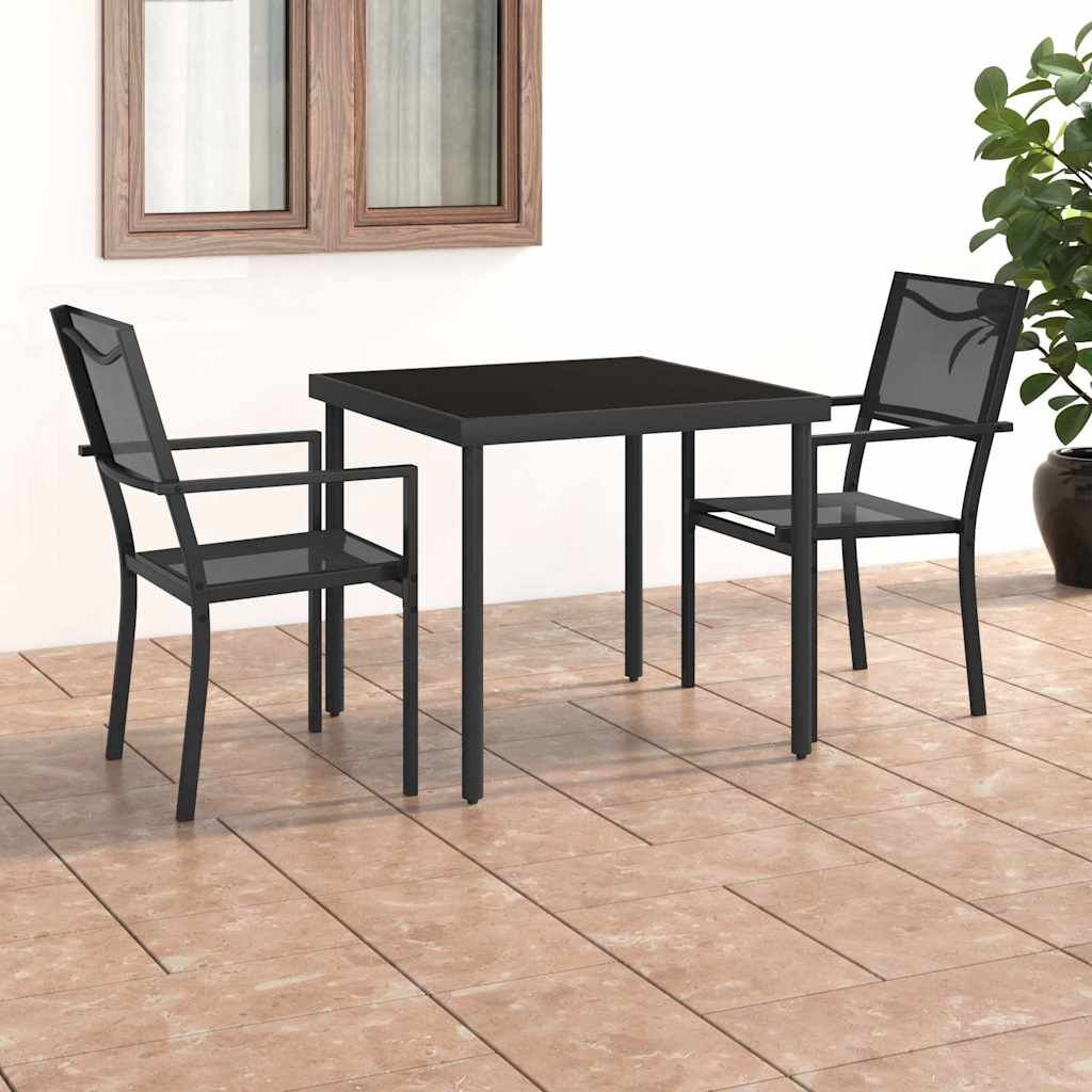 Set da Pranzo da Giardino 3 pz in Acciaio vidaXL