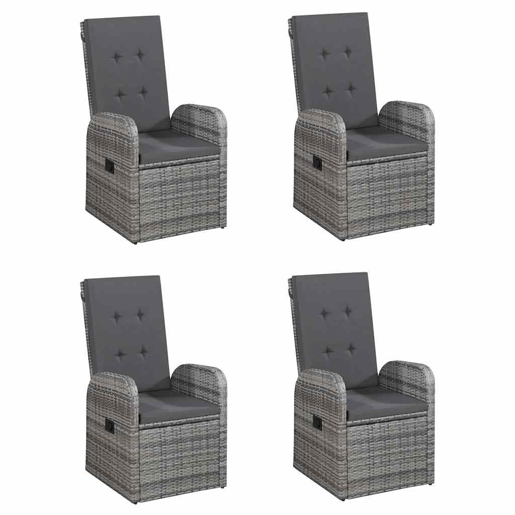 Set Mobili da Pranzo per Giardino 5 pz Grigio vidaXL