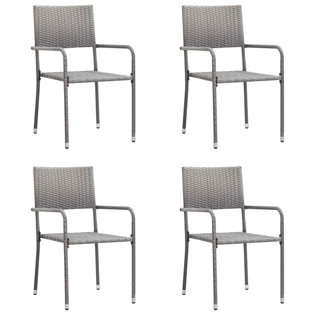 Set Mobili da Pranzo per Giardino 5 pz Grigio vidaXL
